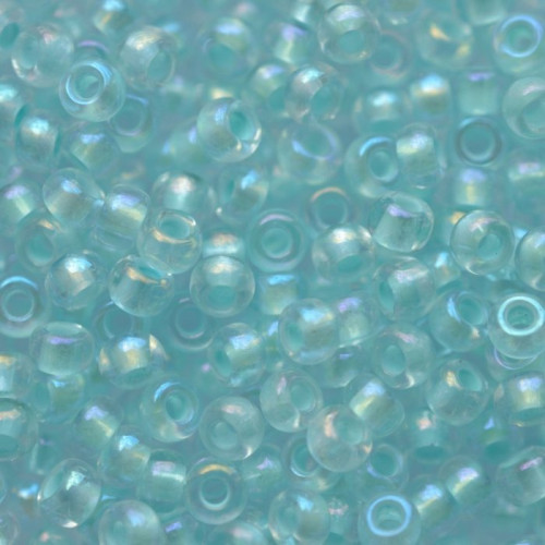 58553 Бісер Чехія (фарбований райдужний, світло-бірюзовий)