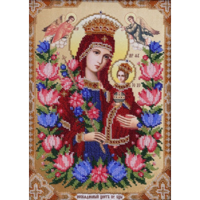 Схема для вишивки бісером Ікона Божої Матері