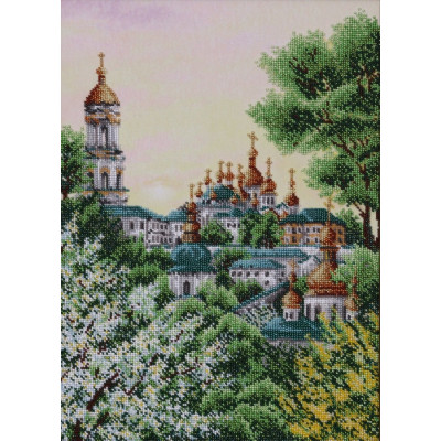 Схема для вишивки бісером "Печерська Лавра Весною"