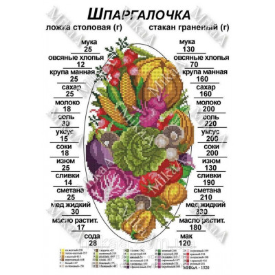 Схема для вишивки бісером "Шпаргалочка"