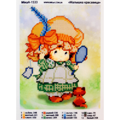 Схема для вишивки бісером "Малишка красуня"