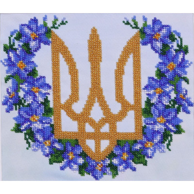 Схема для вишивки бісером "Герб із Барвінком"