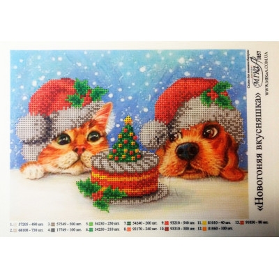 Схема для вишивки бісером "Новорічна смакота"