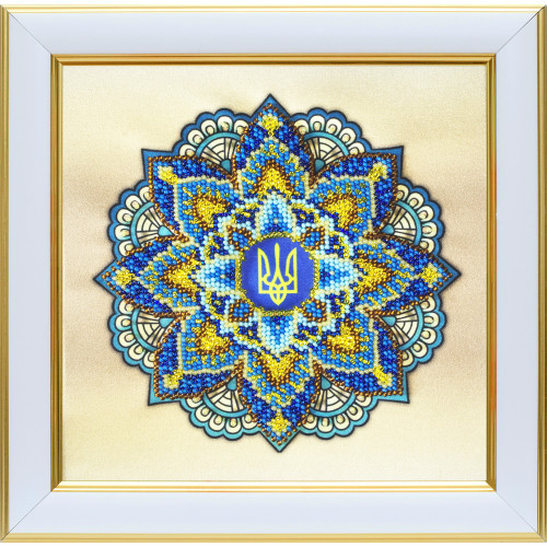 Схема для вышивки бисером "Мандала Победа Украины"